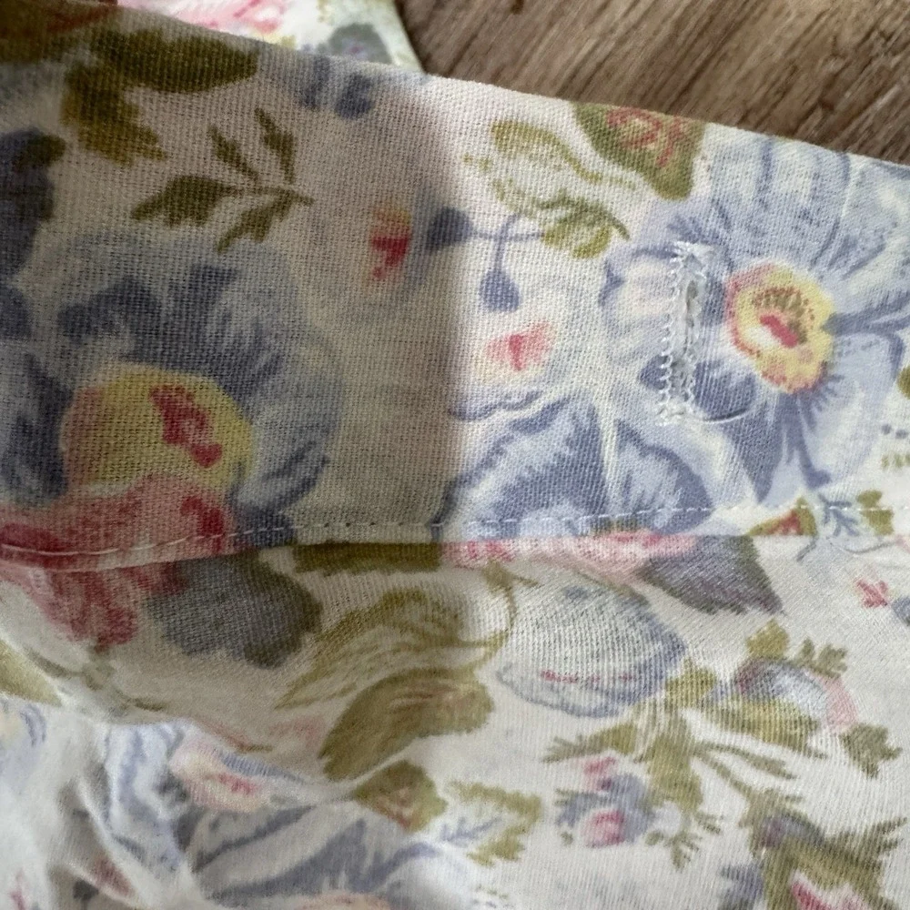 Vintage Laura Ashley Shower Curtain Floral 3 Pc Valance Cottagecore Shabby USA